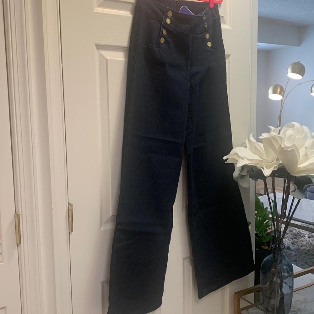 Diane Gilman Wide Leg Sailor Jeans